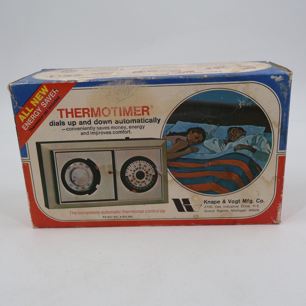 Knape & Vogt Thermotimer Model 202 Vintage 1970s Energy Saver Beige DIY Wireless